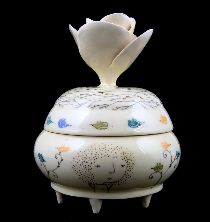 꽃 모양 장식 수납함